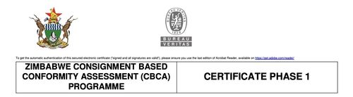 último caso de la compañía sobre Exportado con éxito latas de hojalata a Zimbabwe con certificación CBCA