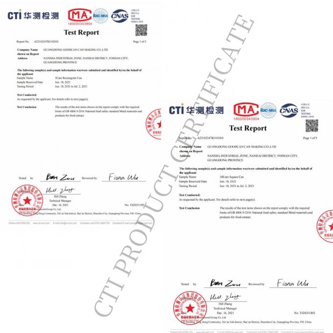 Guangzhou BetterCan Industry and Trade Co., Ltd. Control de Calidad