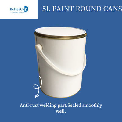 comprar latas vacías de la pintura 5L alrededor de las latas del metal para empaquetar ISO9001 online manufacture
