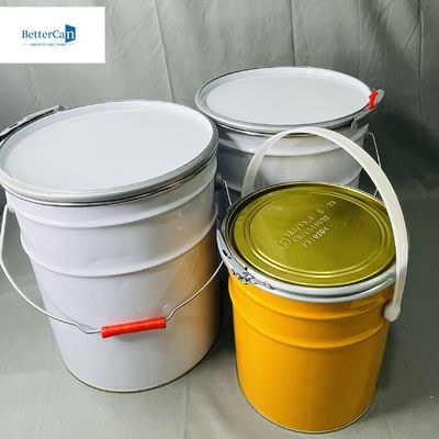 comprar 0Cubo de metal de recubrimiento blanco de.35 mm con mango de 5 litros. online manufacture
