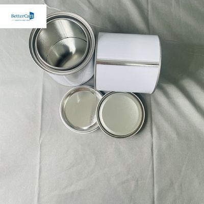 comprar 0.28 mm de espesor Blanco de pintura redonda latas de estaño con tapa triple apretada 1 litro cuadrado de lata de estaño vacía online manufacture