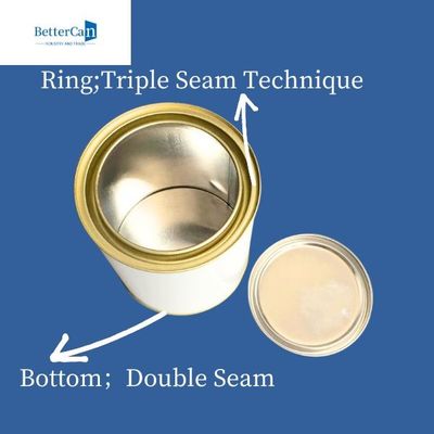 Almacenamiento de encargo de Tin Bucket Drum For Packaging del metal 1L de la poder redonda auto del metal