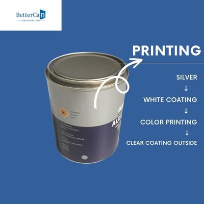 Almacenamiento de encargo de Tin Bucket Drum For Packaging del metal 1L de la poder redonda auto del metal