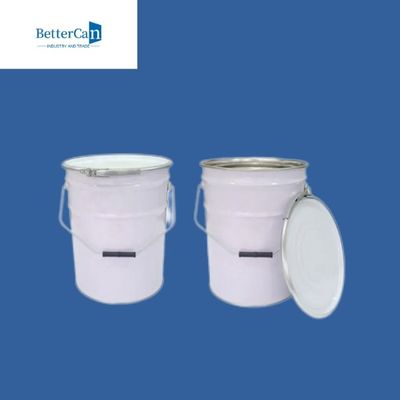 Cubo de acero blanco de 5 galones, reciclando las latas viejas de la pintura para embalar a Marine Coating