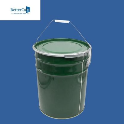 Cubo blanco anti del cubo 15L 20L de la pintura del metal del moho con la tapa