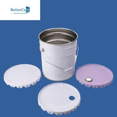 tambor libre del cubo de 5 galones del cubo BPA del cubo de la pintura del metal 16L con la tapa