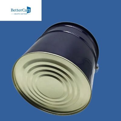 Cubo azul de la pintura del metal de 5 galones, metal redondo Pail With Handle