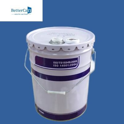Cubo blanco anti del cubo 15L 20L de la pintura del metal del moho con la tapa