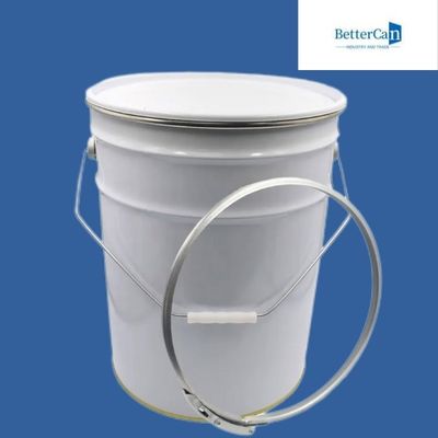 Hojalata cubos de la pintura de 5 galones, cubo del metal 20L con la tapa