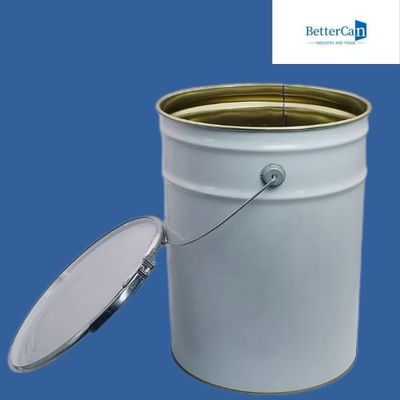 cubo de la pintura del metal de la ronda 20l tambor metálico de 5 galones, con el tapón de tuerca
