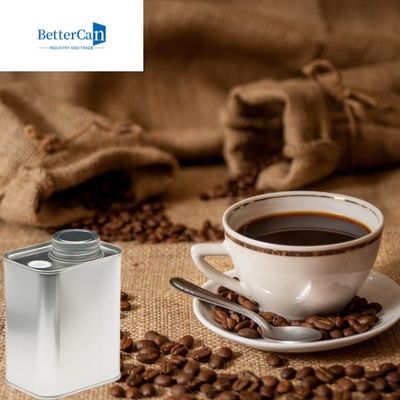 café Bean Tin Rust Resistant Square Tea Tin Cans del metal 9Oz