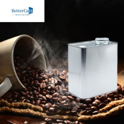 0,5 libras cuadrado Tin With Valve del metal de Bean Tin 500G del café de 1 libra