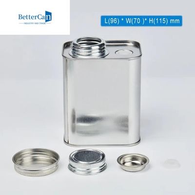 Café cuadrado vacío Bean Tin Container 18Oz L95mm*W75mm*H115mm