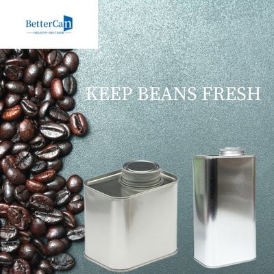 0,5 libras cuadrado Tin With Valve del metal de Bean Tin 500G del café de 1 libra
