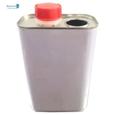 metal cuadrado Tin Containers L105*W60*H180 del sello plano 1L con la tapa del tornillo