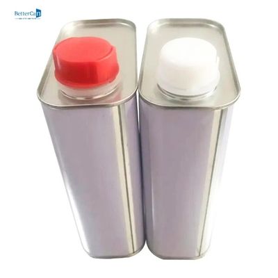 metal cuadrado Tin Containers L105*W60*H180 del sello plano 1L con la tapa del tornillo