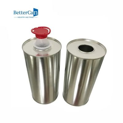 Metal redondo Tin Can Cylinder Shaped D84*H210mm de 1 litro con la tapa