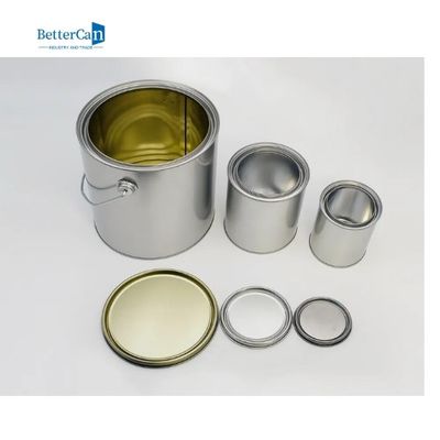 Poder vacía de la pintura del metal del tamaño de la pinta del 1/2 con la tapa, contenedores de almacenamiento de la pintura para la pintura de sobra