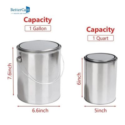 La pintura Tin Cans Round Empty Quart de 1 litro conserva para la capa solvente