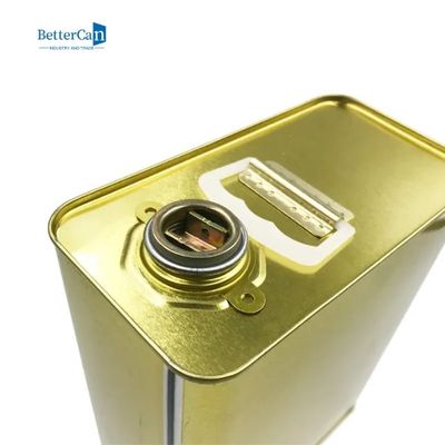 El aceite de motor que la pintura vacía estaña la pintura vacía rectangular conserva 1 galón con el tapón de tuerca de la presión