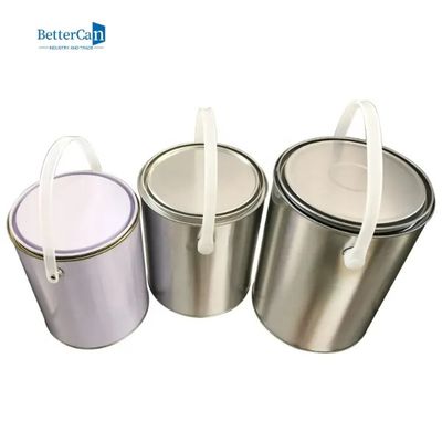 Latas vacías redondas de 1 pintura del galón, pintura sin forro Tin Pails de 1 cuarto de galón