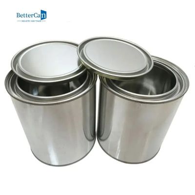 Latas vacías redondas de 1 pintura del galón, pintura sin forro Tin Pails de 1 cuarto de galón
