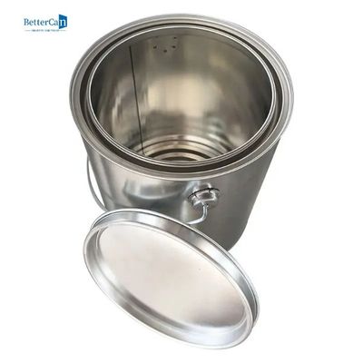 Latas vacías de la pintura del metal de 2 pintas con las tapas, tamaño Tin Paint Buckets del cuarto de galón