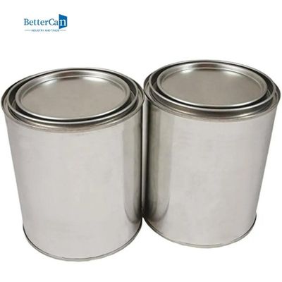 Latas vacías de la pintura del metal de 2 pintas con las tapas, tamaño Tin Paint Buckets del cuarto de galón