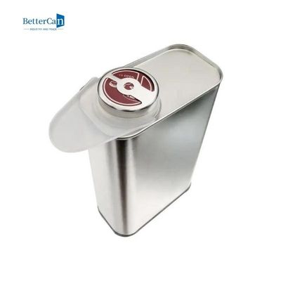 El cuadrado metal Tin Canisters de 1 cuarto de galón, vacia las latas vacías de 1 pintura del galón con la tapa plástica