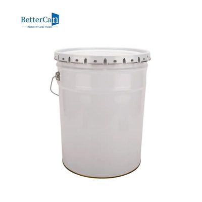El blanco de adornamiento redondo de la poder 20L de la pintura pinta el cubo de 5 galones