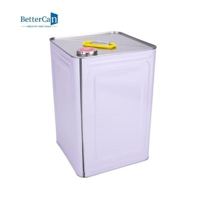 Cubo vacío de la pintura del cuadrado de Tin Metal Bucket 20L con la tapa del metal