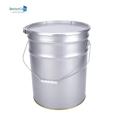 El blanco de adornamiento redondo de la poder 20L de la pintura pinta el cubo de 5 galones