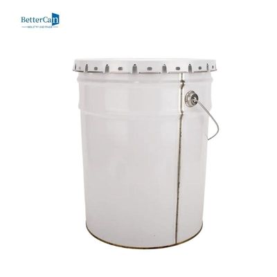 Cubos blancos abiertos de impresión redondos de encargo de la pintura del bidón de aceite 16L 18L