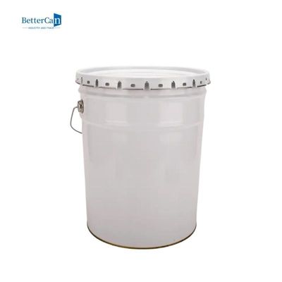 Cubos blancos abiertos de impresión redondos de encargo de la pintura del bidón de aceite 16L 18L