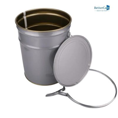 Cubo interno de la hojalata del oro, cubo blanco sostenible del cubo de 5 galones