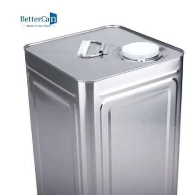 Indicador de plata vacío de los cubos 0.28mm-0.35m m del metal del cuadrado de las latas 18L 20L de la pintura