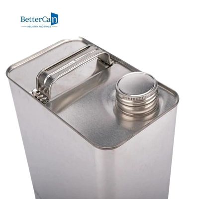 estilo de 4L F que adorna la poder de la pintura   Latas de plata vacías de la pintura con el top del tornillo