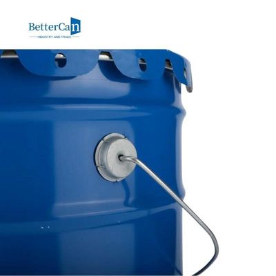 Tin Buckets pintado durable, metal vacío azul Pail With Lock Ring