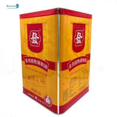 aceite de cocina 10L Tin Can, 16 litros Tin Container rectangular vacío