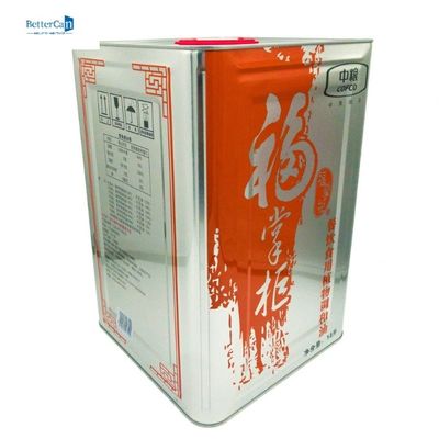 Lata vacía 15L Olive Tin Container With Handle del aceite de mesa del metal