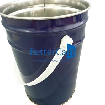 Cubo de lata de 5 galones de lata blanca de 5 litros de lata de lata con cerradura de anillo de goma de juntas