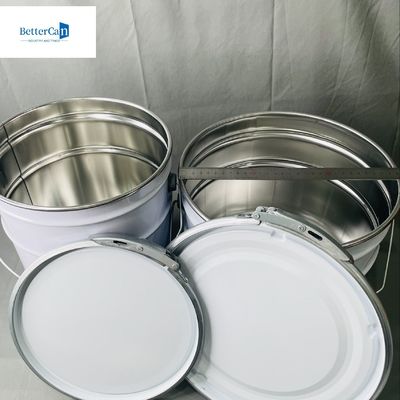 Cubo cónico de 18 litros con tapa de botella de flores 20 litros de lata vacía de metal
