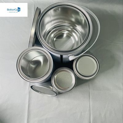 4 litros de cubos redondos de lata de madera 1 galón de OEM de pintura vacía
