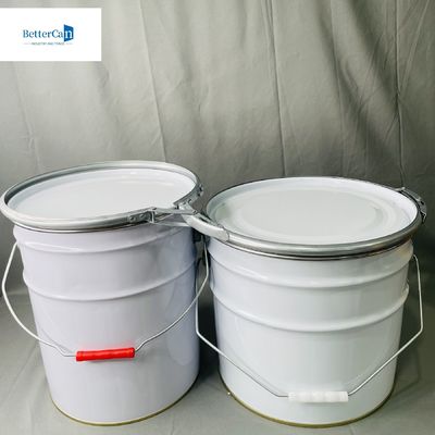 10 litros de metal cubo de cubo con tapa 2.2 galones de líquido embalaje vacío cubierto lata