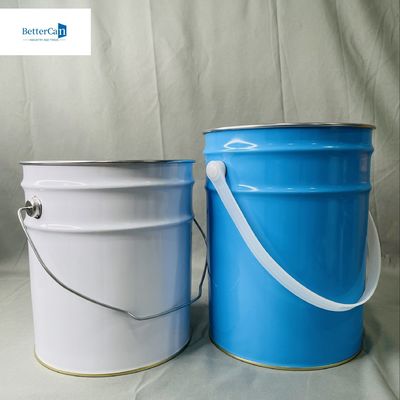 6.5 litros de metal líquido vacío puede personalizado 5 litros de embalaje metales balde lata de lata grande reciclaje