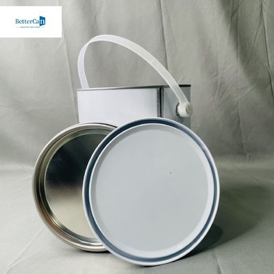 1 galón de pintura blanca latas de estaño redondo contenedor de 4 litros paquete latas metálicas