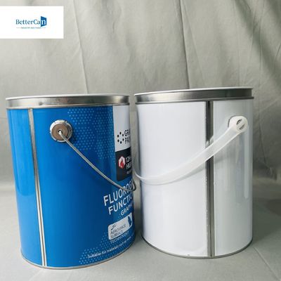 1 galón de pintura blanca latas de estaño redondo contenedor de 4 litros paquete latas metálicas