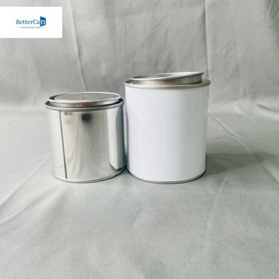 750 ml de pintura blanca vacía para automóviles de lata de almacenamiento redonda de forma cuadrada más delgada