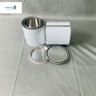 Pintura adhesiva de recubrimiento blanco de lata de estaño recipiente redondo resistente a los productos químicos