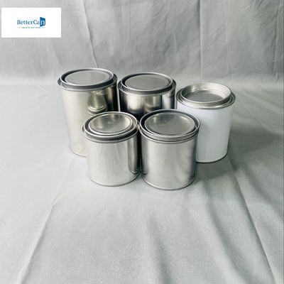 750 ml de pintura blanca vacía para automóviles de lata de almacenamiento redonda de forma cuadrada más delgada